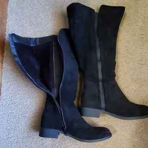 Black calf boots worn once size 8